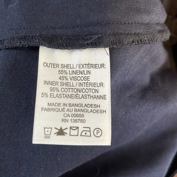 REITMANS Linen Blend Skort Navy Blue Athleisure Tennis Golf Coastal Summer 14 - Picture 8 of 11